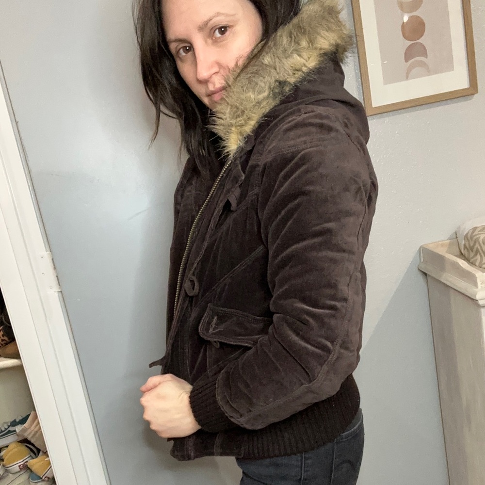 Guess suede winter coat woman’s